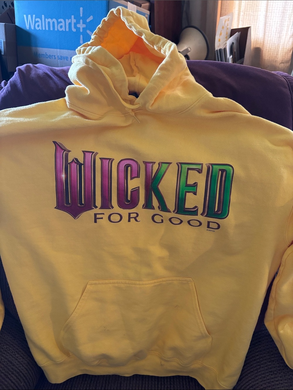 Wicked For Good Yellow Pullover Hoodie Sweatshirt